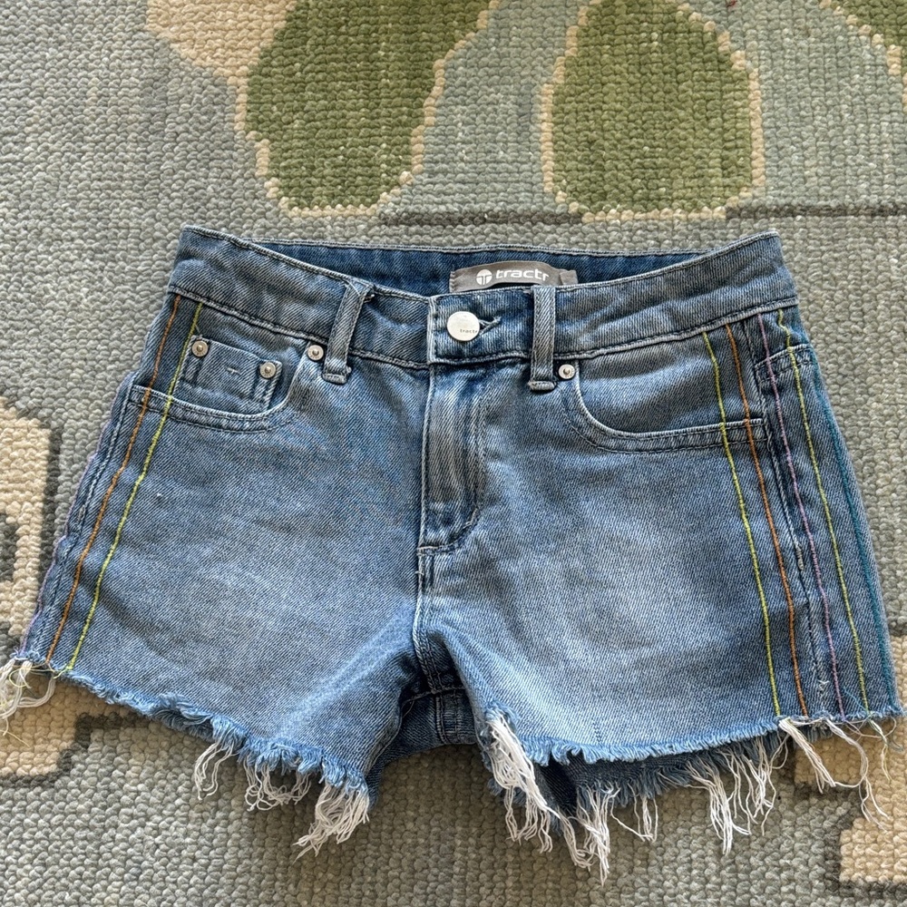 Denim Frayed Hem Women Shorts